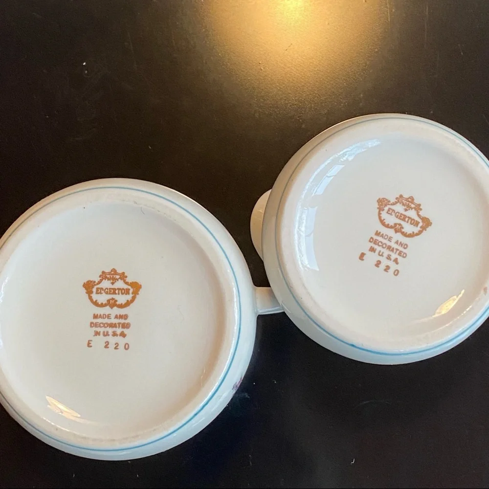 Pickard China Edgerton LORRAINE Sugar & Creamer‎ Set USA Flawless VTG Condition